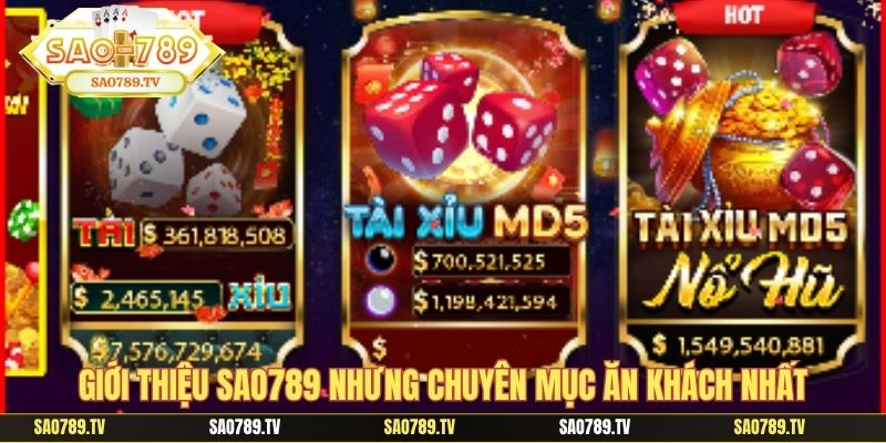 Giới thiệu SAO789 nhưng chuyên mục ăn khách nhất